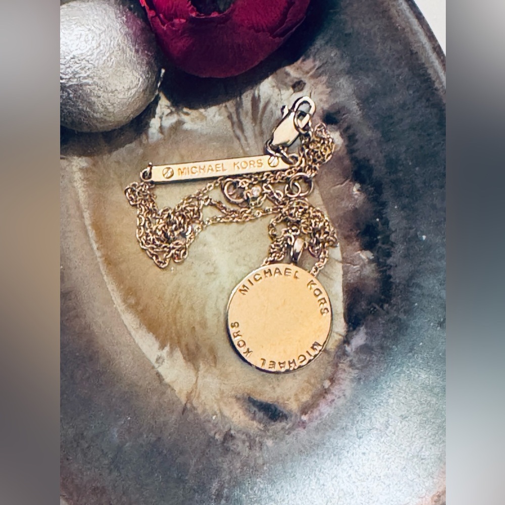 Michael Kors Gold Disc Necklace - Picture 8 of 12